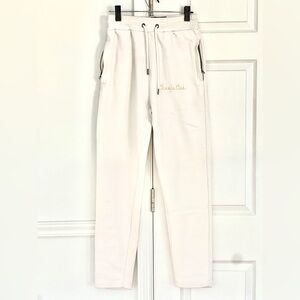 Liquor N Poker White Sweatpants drawstring Tennis Club Graphic Mens S